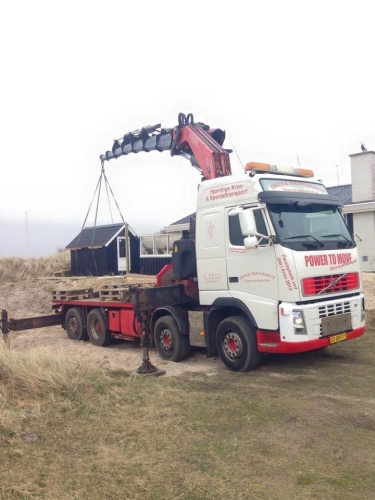 Særtransport af hytte i Nordjylland